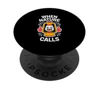 Nature Calls - Lanterna da campeggio divertente PopSockets PopGrip Adesivo