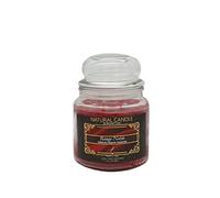 NATURE CANDLE candela profumata 100% cera vegetale - Giara 380g Rouge Noble