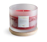 NATURE CANDLE candela profumata 100% cera vegetale - Linea Amati 380g Energia - Liquirizia e Lamponi