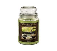 Nature Candle 167307 Candela Profumata tè Verde, 100% Cera Vegetale, 580 g, Assortito, unità