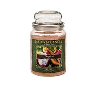 Nature Candle Candela Profumata Tropical, 100% Cera Vegetale, 580 g
