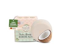 Nature Cosmétique - Shampoo resistente al cocco, cura sostenibile per capelli e cuoio capelluto, con olio di cocco biologico, aloe vera e glicerina vegetale, vegano, privo di plastica e realizzato a