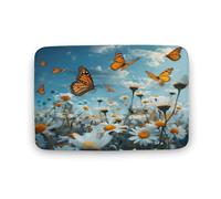 Nature Daisy Fine Butterfly Garden Cute Zerbino Asciugapassi Confortevole Tappeti Da Bagno Antiscivolo Tappeto Entrata Per Cucina Interno Doccia 40X60Cm