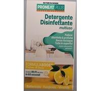 nature du monde PRONEAT Plus DETERGENTE DISINFETTANTE Multiuso - BATTERICIDA - FUNGICIDA - VIRUCIDA - 1 Litri - Profumo di Limone Fresco, ELIMINA Il 99,9% dei Virus E dei BATTERI.