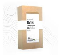 Nature-Eco 50 Fogli di Carta Kraft Marrone Spessa, 8 x 14 cm, Extra Spesso 380 g/m², per Fai Da Te o Creativo, Carta Robusta