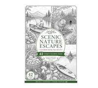 Nature Escapes Coloring Book for Adults: 42 Relaxing Coloring Pages Featuring Wildlife, Mountain Lakes, Forest Adventures, Fishing, Kayaking & Scenic Landscapes