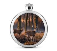 Nature - Fiaschetta da whisky con animali selvatici, piccola fiaschetta portatile da viaggio, in acciaio inox, a prova di perdite, per feste di nozze, testimone dello sposo, regalo per damigella