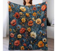 Nature Flower Plant Colorful Woods Flower Blanket Fluffy Coperta Plaid Spessa Coperta Flanella Per Letto Singolo Camera Da Letto Autunnale M