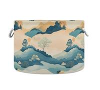 Nature Hillside Light Colors cestino portaoggetti pieghevole e impermeabile con manico robusto borse accessori bidoni per lavanderia mensola coperta