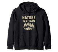 Nature Is My Home - Design vintage Wilderness Felpa con Cappuccio