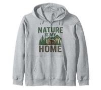 Nature Is My Home - Design vintage Wilderness Felpa con Cappuccio