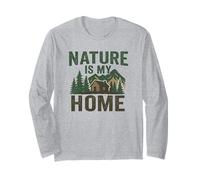 Nature Is My Home - Design vintage Wilderness Maglia a Manica