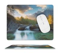 Nature Landscape1 - Tappetino per mouse ultra sottile, in pelle, con superficie liscia impermeabile, antiscivolo, per giochi, ufficio e casa, 25,4 x 20,3 cm