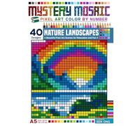 Nature Landscapes Mystery Mosaic Color By Number: Beautiful Pixel Art Scenes of Waterfalls, Sunsets, Mountains, and More for Relaxation and Fun