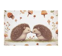 Nature Lovely Hedgehog Lovers Area Rugs Soft Crystal Velvet Tappeti Lavabili, Tappeto Moderno Comodino Tappeto Antiscivolo Grande Tappeto per Camera da Letto Cucina Sala da Pranzo