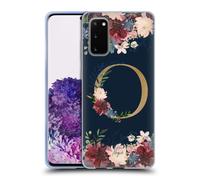 NATURE MAGICK FLORAL MONOGRAM GOLD NAVY 2 CUSTODIA MORBIDA IN GEL PER SAMSUNG 1