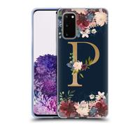 NATURE MAGICK FLORAL MONOGRAM GOLD NAVY 2 CUSTODIA MORBIDA IN GEL PER SAMSUNG 1