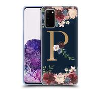NATURE MAGICK FLORAL MONOGRAM GOLD NAVY 2 CUSTODIA MORBIDA IN GEL PER SAMSUNG 1
