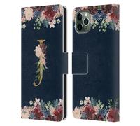 NATURE MAGICK FLORAL MONOGRAM GOLD NAVY CUSTODIA A PORTAFOGLIO PER APPLE iPHONE
