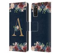 NATURE MAGICK FLORAL MONOGRAM GOLD NAVY CUSTODIA COVER A PORTAFOGLIO SAMSUNG 1