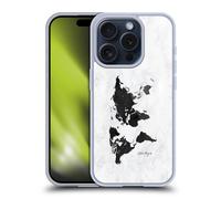 NATURE MAGICK WORLD MAP ON MARBLE CUSTODIA COVER MORBIDA IN GEL PER APPLE iPHONE