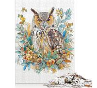 Nature Minimalist Owl Jigsaw Puzzle Impossible 1000 Pezzi Decorazione Per La Casa. Giochi Rilassamento E Intelligence Per Adulti E Ragazzi Da 14 Anni 1000pcs (75x50cm)