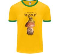Nature My Home Mushroom Frog Uomo Ringer T-Shirt