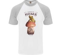 Nature My Home Mushroom Frog Uomo T-Shirt S/S Baseball