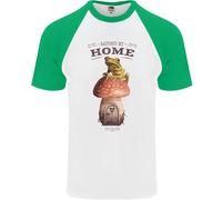 Nature My Home Mushroom Frog Uomo T-Shirt S/S Baseball