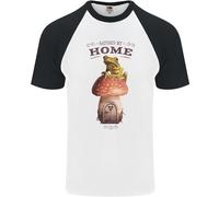 Nature My Home Mushroom Frog Uomo T-Shirt S/S Baseball