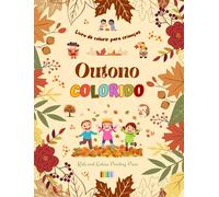 Nature Printing Outono colorido Livro de colorir para criança (Copertina rigida)