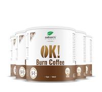Nature’s Finest OK!Burn Coffee 750 g - Instant Caffè Solubile in Polvere con Guaranà e L-Carnitina - Bevanda Vegana, Non Aromatizata