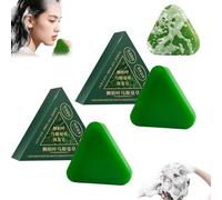 Nature Seven Green Soap Shampoo, shampoo a triangolo con schiuma ricca, adatto per tutti i tipi di capelli, delicato su capelli e cuoio capelluto, per donne e uomini (s1)