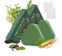 Nature Seven Green Soap Shampoo, Triangle Shampoo Bar, Shampoo Solido con foglie di cipresso e erba Usman per la crescita dei capelli, rafforzamento, densificazione e volume