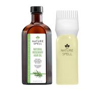 Nature Spell Olio di rosmarino per capelli e cuoio capelluto con applicatore di olio per capelli, olio di rosmarino per la crescita dei capelli, cura dei capelli secchi e danneggiati, 150 ml