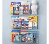 NATURE SUPPLIES Set di 3 mensole galleggianti in acrilico trasparente, 40,6 cm, ideali per libri, giocattoli e decorazioni, libreria galleggiante da parete per la cameretta dei bambini