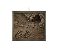 Nature - Tappetino scolapiatti per bancone della cucina, tappetino assorbente per scolapiatti con impronta marrone terroso, tappetino scolapiatti in microfibra rustico, protezione per bar, 40,6 x 45,7