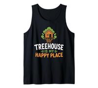 Nature Tree House Trees Quote Funny Happy Place Treehouse Canotta