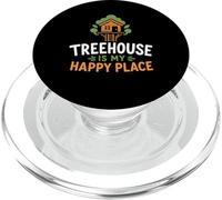 Nature tree house trees quote funny happy place treehouse PopSockets PopGrip per MagSafe