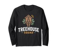 Nature Treehouse in Minimalist Trees Simple Squad Tree House Maglia a Manica