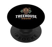 Nature treehouse in minimalist trees simple squad tree house PopSockets PopGrip Adesivo