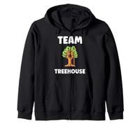 Nature Treehouse in Minimalist Trees Simple Team Tree House Felpa con Cappuccio