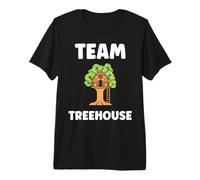 Nature Treehouse in Minimalist Trees Simple Team Tree House Maglietta Premium