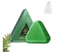 Nature Triangle Shampoo Bar - Care dei capelli a base di erbe, shampoo solido a base vegetale per la crescita dei capelli, con radice di foglie di biota e isatis, rafforza i cape-lli (1pcs)