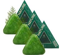 Nature Triangle Shampoo Bar con Olio di Controllo dell'Umidità Usman Elimina la Dandruff Rafforza i Capelli Riduce il Crespo per Donne e Uomini Sapone Solido per Capelli (3Pezzo)