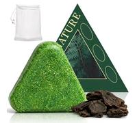 Nature Triangle Shampoo Bar con Retina Schiumogena, 120g Saponetta Shampoo Verde, Shampoo Solido Naturale per Donna & Uomo, Pulizia Delicata e Idratante, Rinforza i Capelli (1)