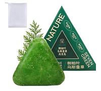 Nature Triangle Shampoo Bar controllo dell'olio L'eliminazione della forfora rafforza i capelli e riduce l'effetto crespo per donne e uomini (1Pezzo)