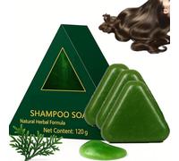 Nature Triangle Shampoo Bar,Natural Plant-Based Solid Shampoo,Nature Green Soap Shampoos,Cleansing & Nourishing Care for Healthy-Looking Hair,Strengthens Hair (3 Pcs)