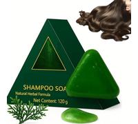 Nature Triangle Shampoo Bar,Natural Plant-Based Solid Shampoo,Nature Green Soap Shampoos,Cleansing & Nourishing Care for Healthy-Looking Hair,Strengthens Hair (1 Pcs)