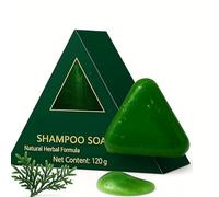 Nature Triangle Shampoo Bar, Nature Herbal Shampoo Bar,Green Soap, Natural Plant-Based Solid shampoo,for Hair Care & Hair Growth for Women and Mens, Calming & Strengthens Hair,Vegan (1 pcs)